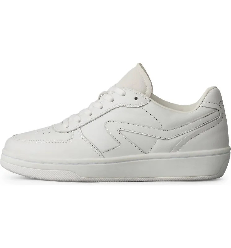 Athletic shoes for comfortable long-distance walking-Retro Court Sneaker In White