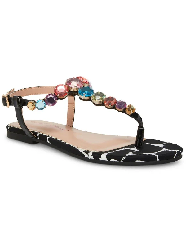 Sandals for vacation trips-Jamari Womens Thong Flat Thong Sandals