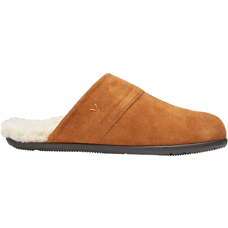 Slippers with fuzzy craft-Men's Vionic Alfons Toffee Suede