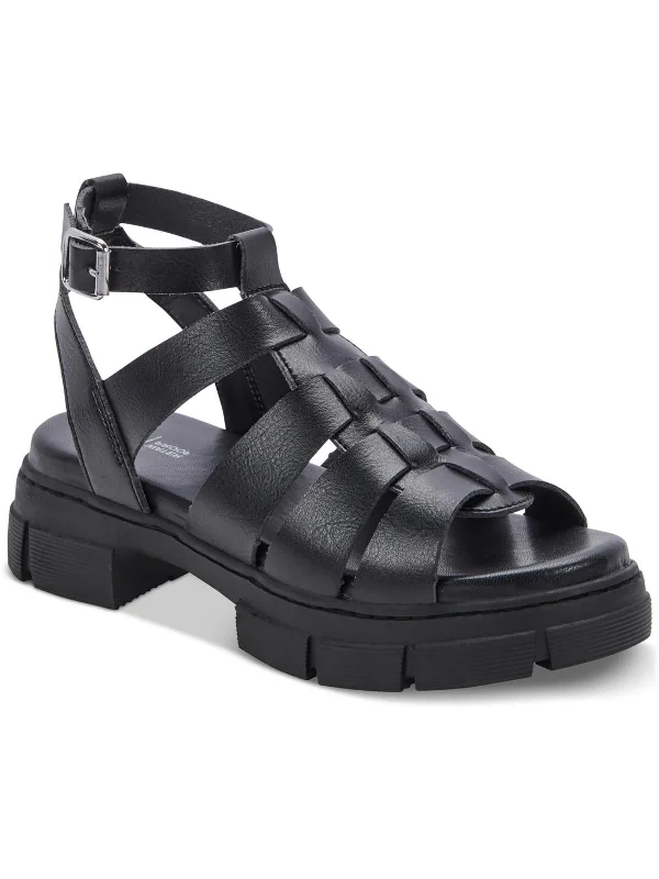 Sandals for tropical beach days-Hannah  Womens Buckle Open Toe Strappy Sandals