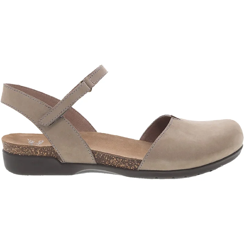 Casual Shoes for Casual Parties-Women's Dansko Rowan Taupe Milled Nubuck