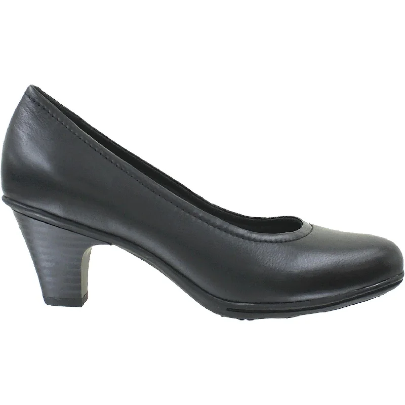 Fashion dress shoes with pearls-Women's Earth Bijou Black Leather