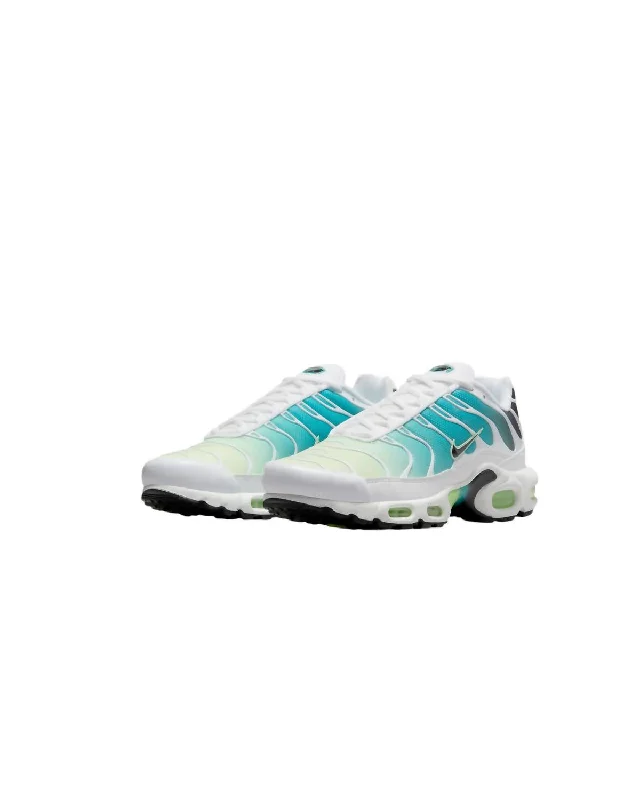 Athletic shoes for high-speed training on tracks-Women's Air Max Plus Sneakers In White/black-Dusty Cactus