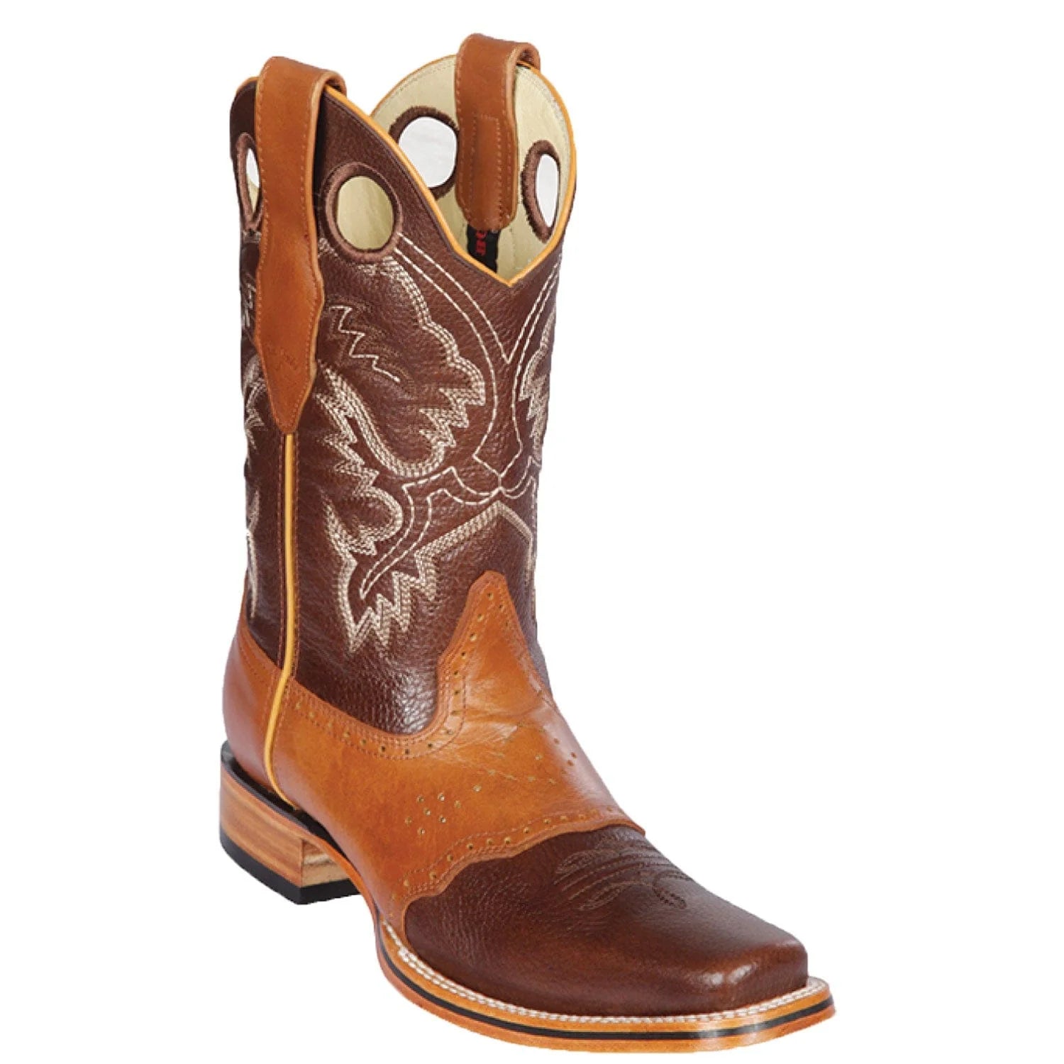 boots with deep traction for winter activities-Los Altos 8143807 Men's Brown Honey Genuine Grisly Rodeo Boots