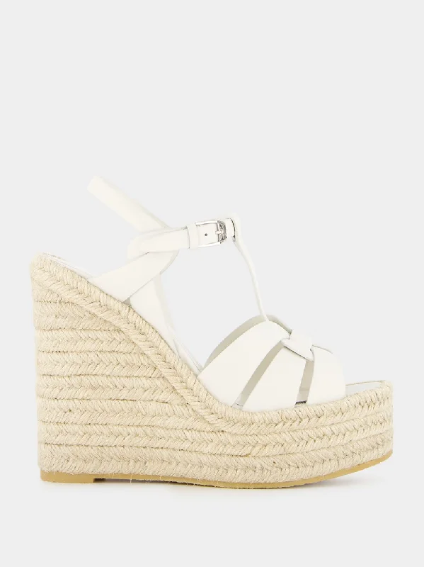 Tribute White Wedge Espadrilles