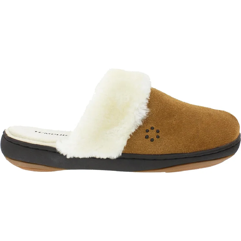 Slippers with slip-proof tread-Women's Tempur-Pedic Kensley Hashbrown Suede