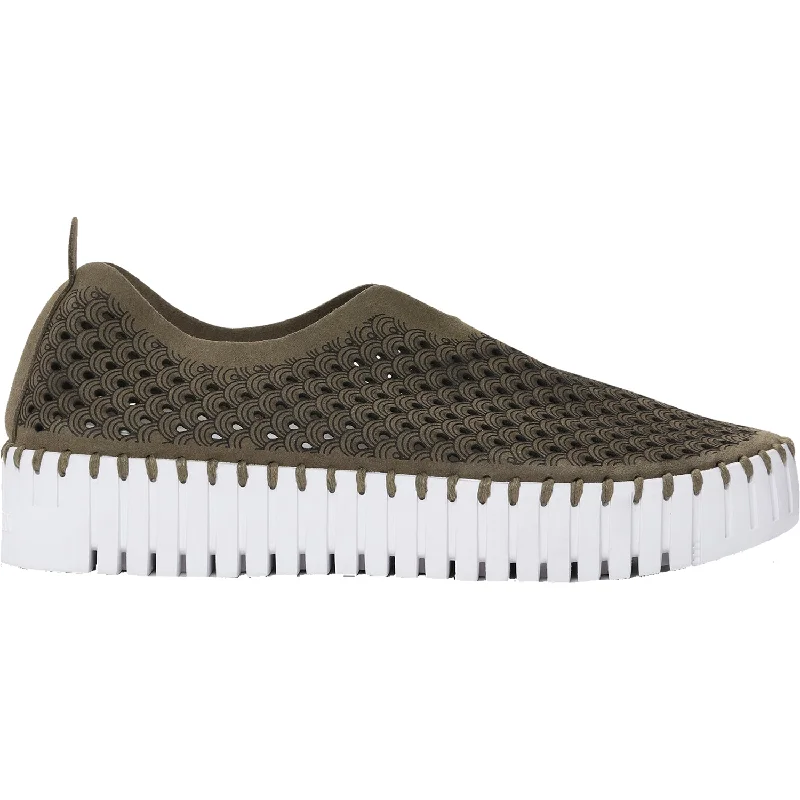 Casual Shoes Soft Design-Women's Ilse Jacobsen Tulip 3373 Platform Deep Olive Synthetic