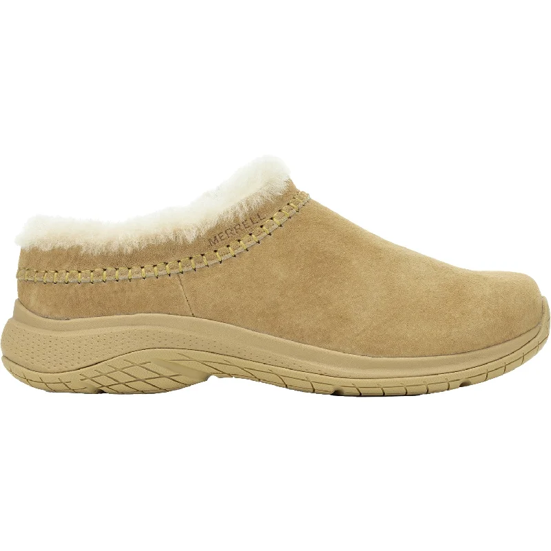 Slippers for cozy sleep-Women's Merrell Encore Ice 5 Tan Suede