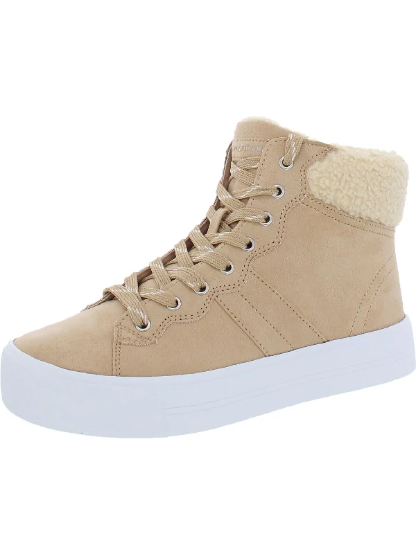 Athletic shoes for team sports-Dapyr Womens Faux Suede High Top Casual and Fashion Sneakers