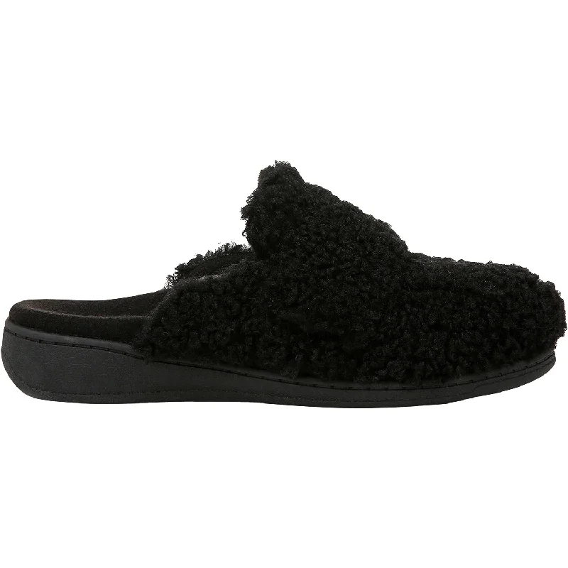 Slippers for knit vibes-Women's Vionic Gemma II Black Shearling