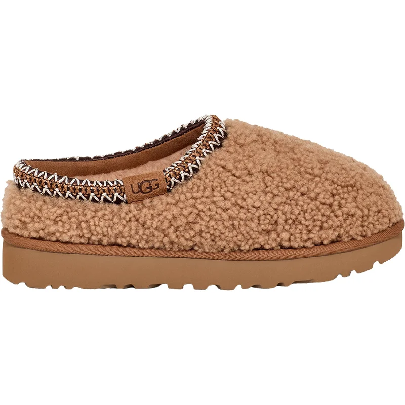 Slippers with cozy weave-Women's UGG Tasman Maxi Curly Chestnut Suede