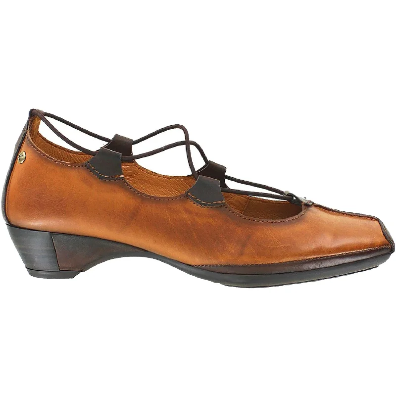 Fashion dress shoes with signature-Women's Pikolinos Gandia 849-2531 Brandy Leather