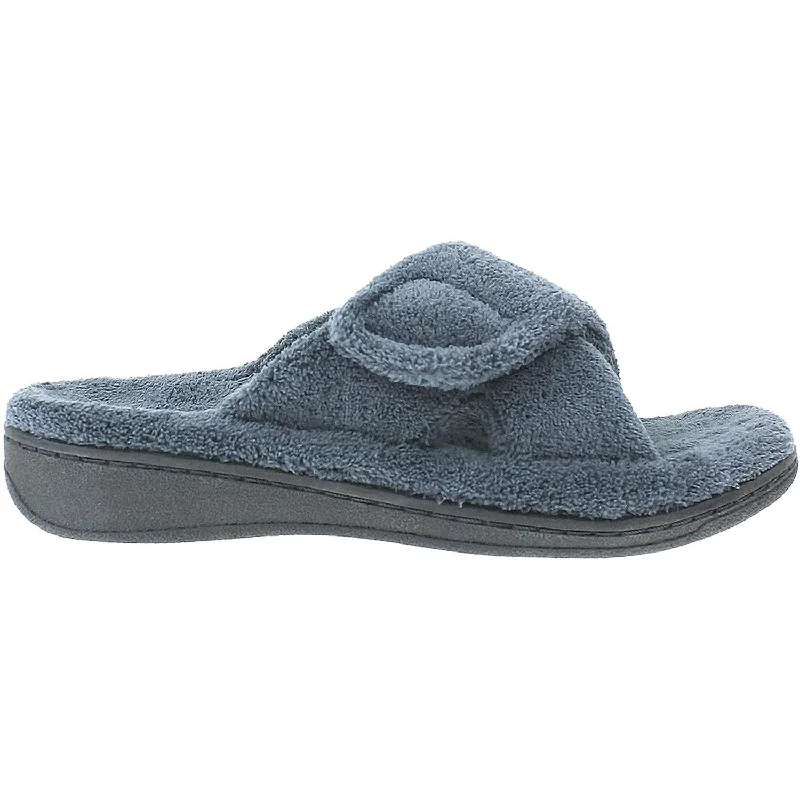 Slippers with cuddle vibes-Women's Vionic Relax Grey Terrycloth