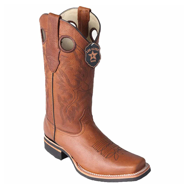 boots for trendy winter work style- Los Altos 813E2751 Men's Honey Genuine Grisly Rodeo Boots