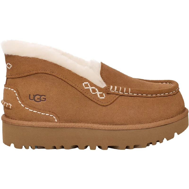 Slippers with twilight-Women's UGG Ansley Parc Chestnut Sheepskin