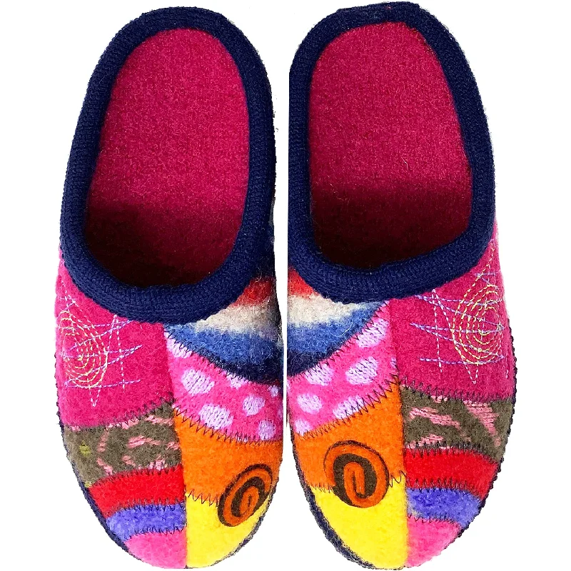 Slippers for soft fabrics-Women's Haflinger Calypso Strawberry Wool