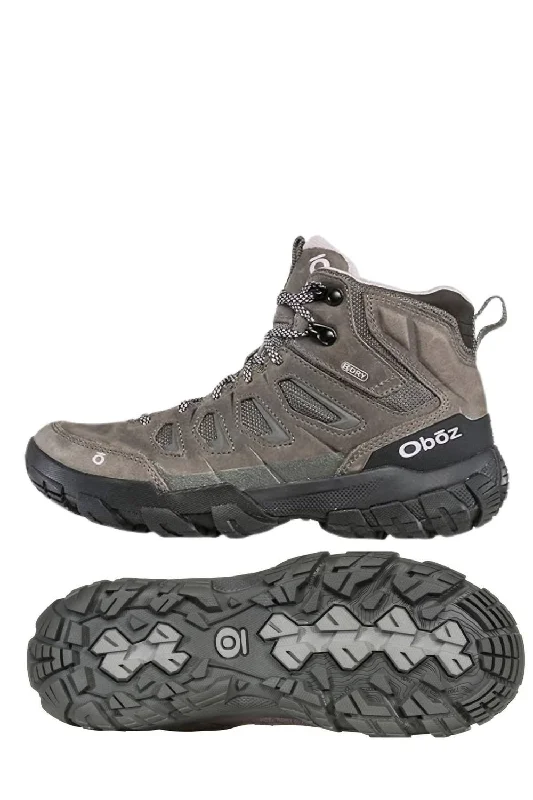 Athletic shoes for fast recovery-Women's Sawtooth X Mid B-Dry Hiking Shoes In Charcoal