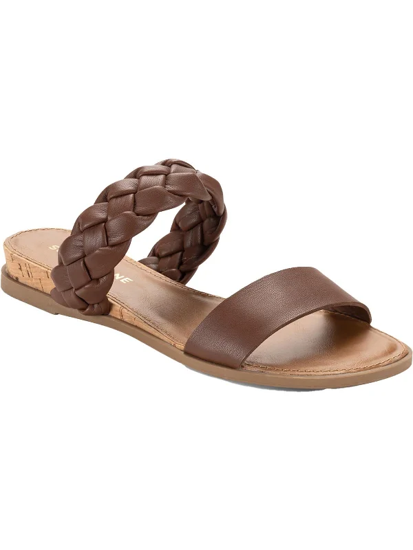 Sandals with easy-to-wear straps-Womens Open Toe Slide Sandals