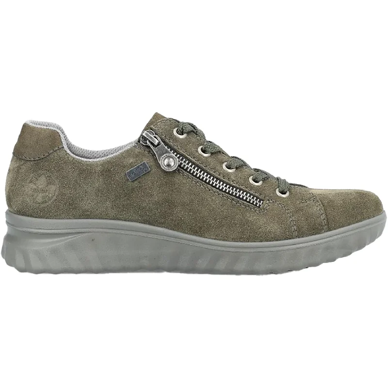 Casual Shoes Sleek Fit-Women's Rieker 59000-54 Khaki/Moor Vegan Suede