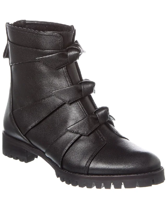 boots for winter weather and city walks-Alexandre Birman Lolita Leather Combat Bootie