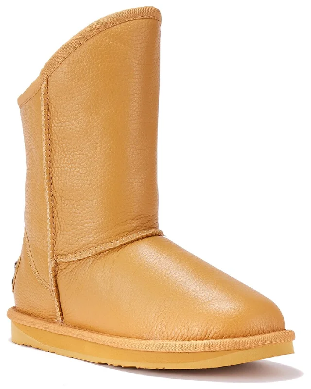 boots for walking in icy conditions-Australia Luxe Collective Cosy Short Leather Boot