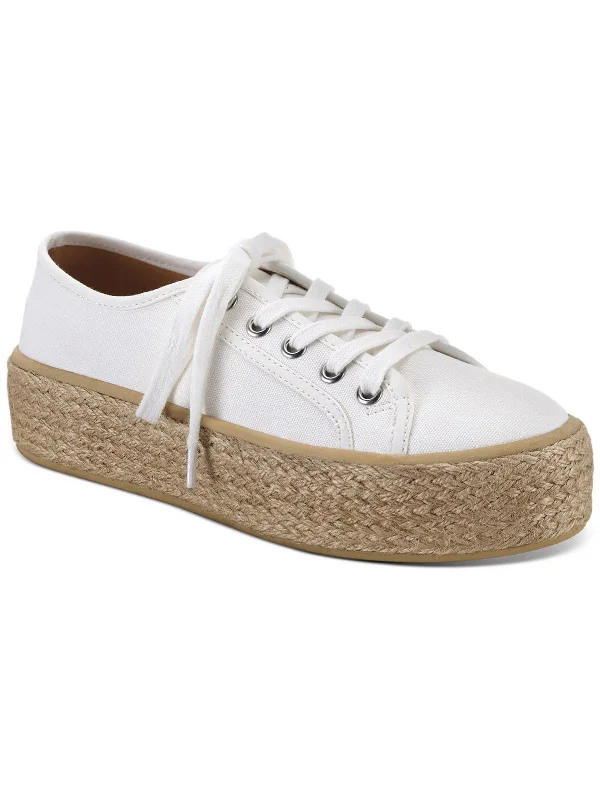 Affordable flats with charm-Womens Lace Up Casual Espadrilles